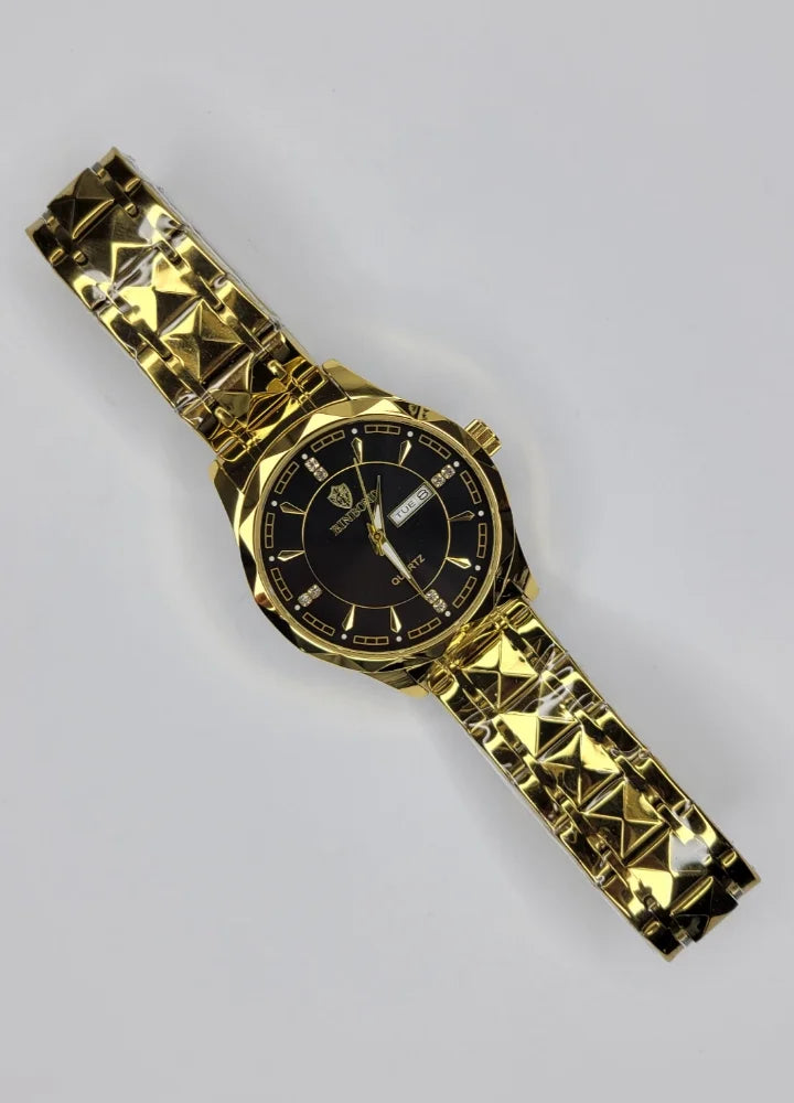 Binbond Gold Black Business Watch: Day, Date& Night Feature BN-003