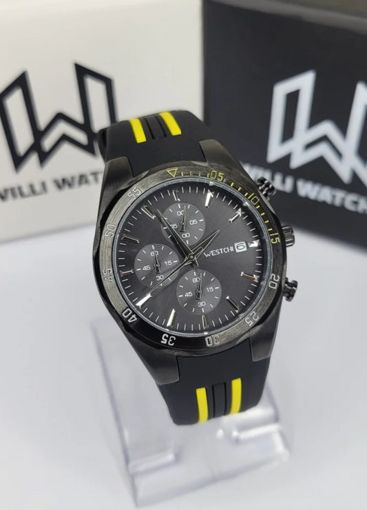 Westchi Premium Yellow Stripe Chronograph Sports Watch SP-003