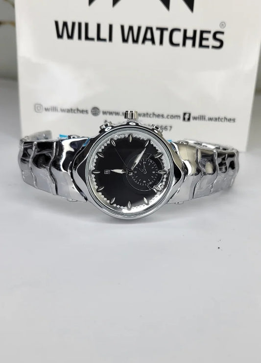 Snake Edition Silver Black Luxury Men’s Designer Watch SK-027