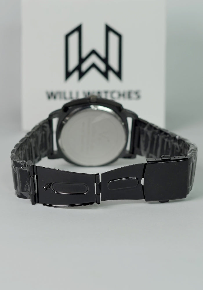 V9 Elegant Men’s Luxury Black & Silver Stylish Dial Watch B-014