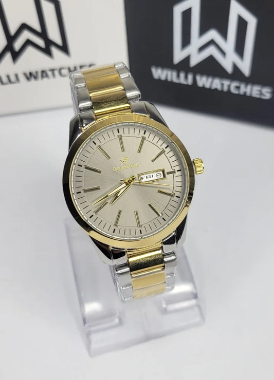 Prime Executive Touch Gray Dial Two-Tone Watch DI-025