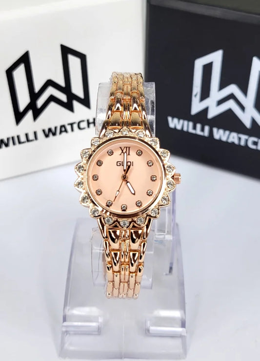 Timeless Glow – GUQI Rose Gold Diamond Watch FM-027