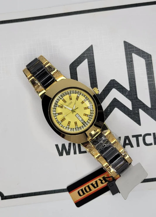 IRADO Two Tone with Golden Dial Watch ID-007