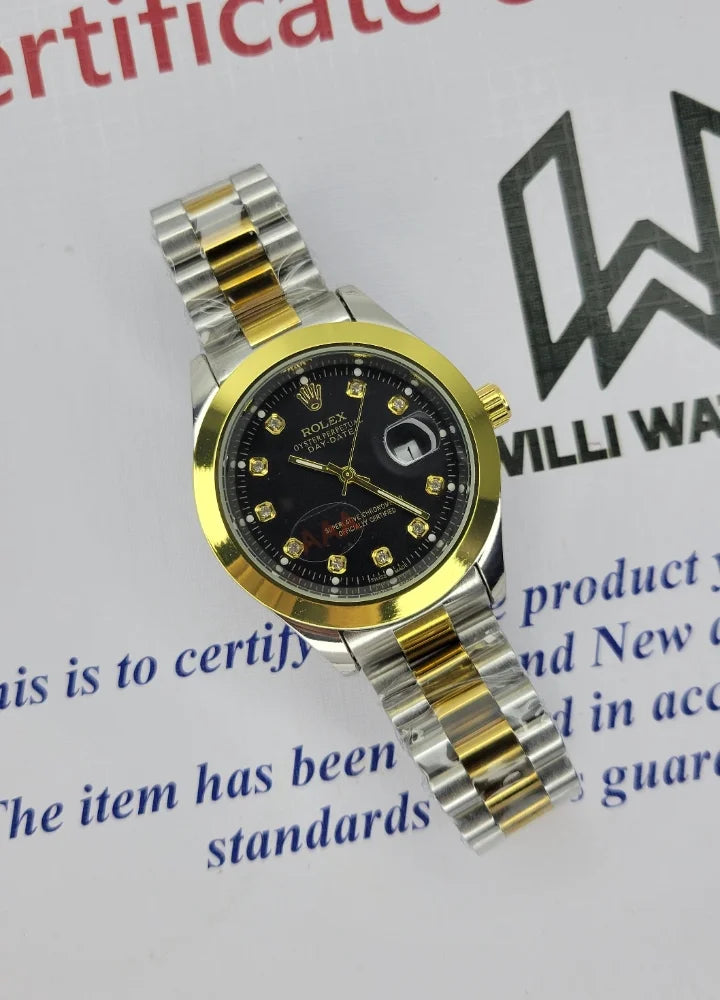 RLX Two-Tone Black Dial with Date R-006