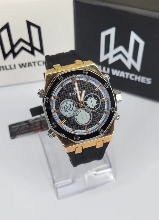 Emperor Gold-Black Digital Analog Sports Watch SP-004