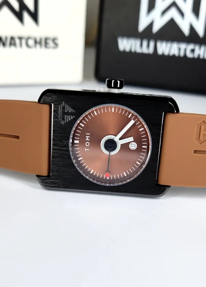 TOMI Brown Magnet Watch – Unisex, Date Display TM-029