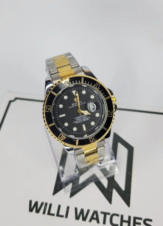 RLX Two-Tone Rotating Bezel Watch with Date Display R-018