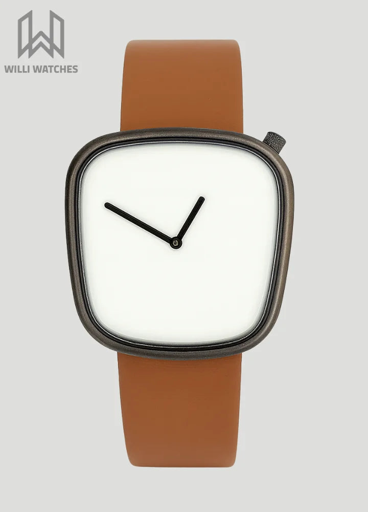 TOMI Modern Brown Strap Watch – Simple & Stylish TM-019