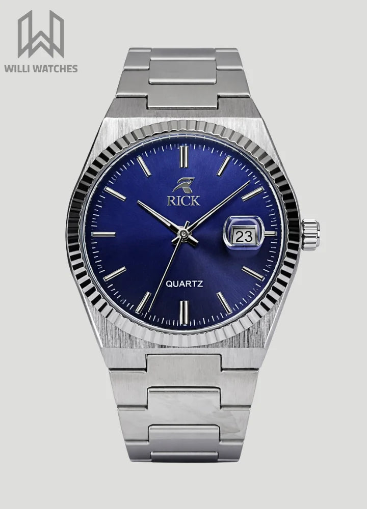 Rick Premium Blue Quartz Date Wristwatch RC-003