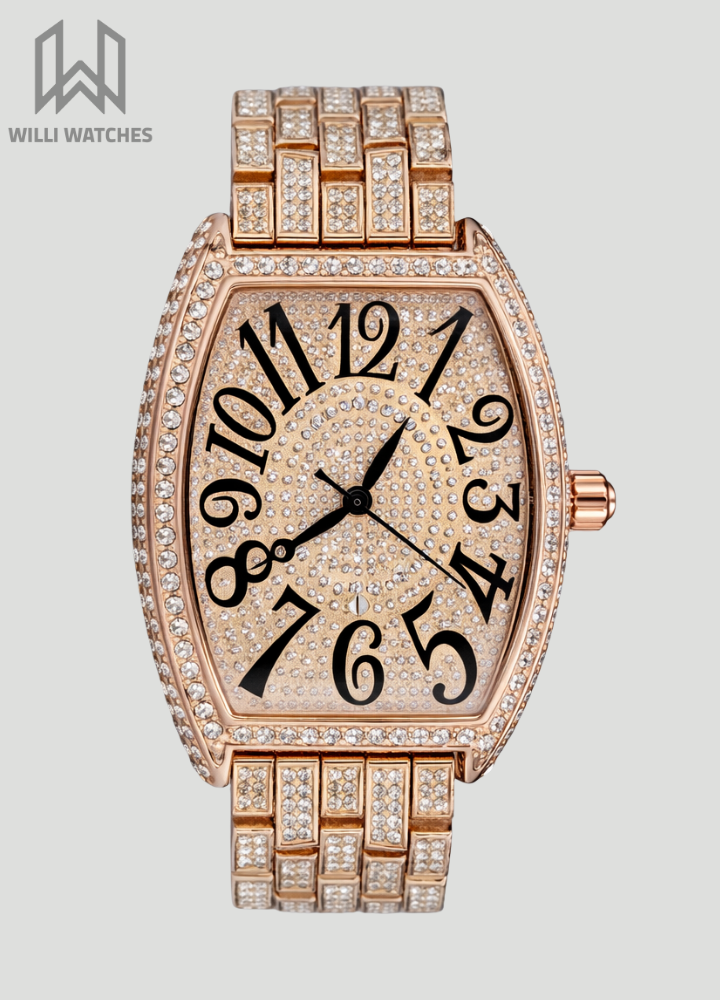Men’s Gold Fashion Luxury Stone Watch SK-001