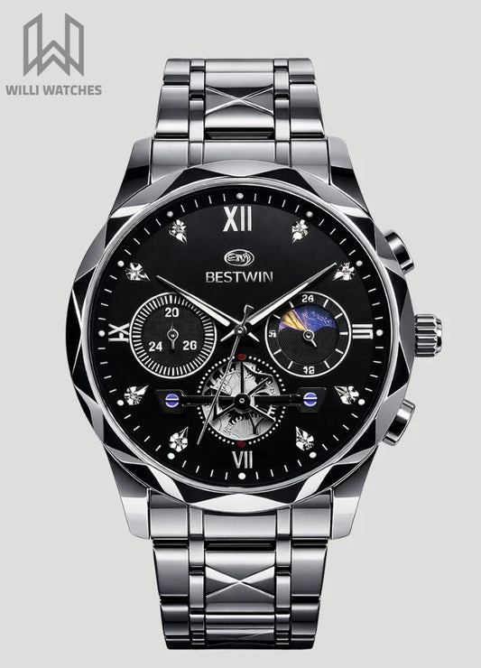 Bestwin Black Dial Working Chronograph Men’s Watch BS-004