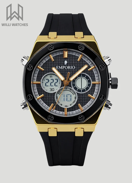 Emperor Gold-Black Digital Analog Sports Watch SP-004