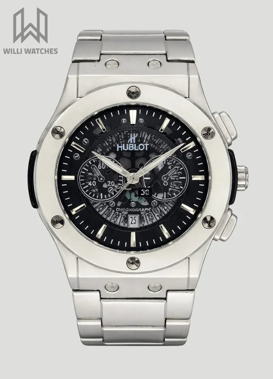 Hubl*t Spider Edition – Stainless Steel, Black Dial & Date HB-004