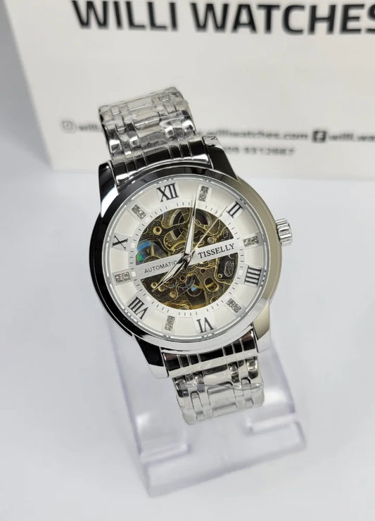 Tisselly Luxury Skeleton Automatic Stainless Steel Men’s Watch SK-021