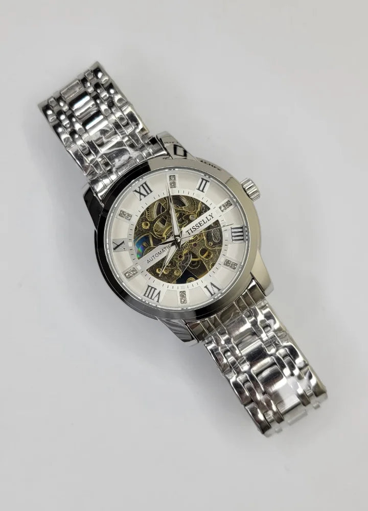 Tisselly Luxury Skeleton Automatic Stainless Steel Men’s Watch SK-021