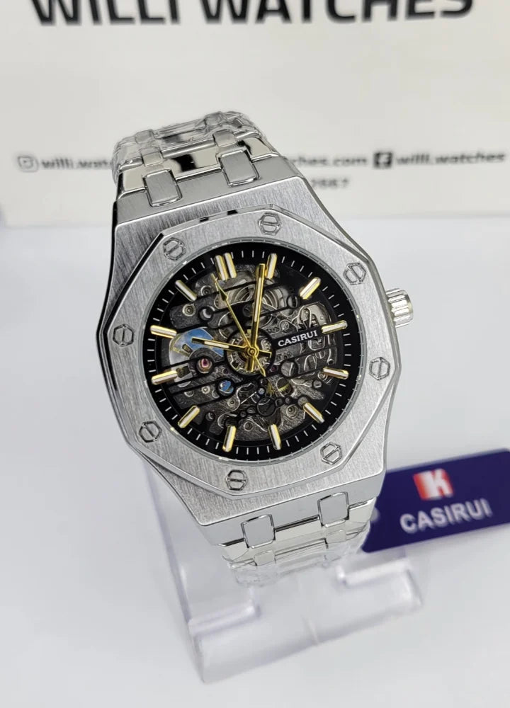 Casirui Luxury Skeleton Automatic Stainless Steel Men’s Watch SK-022