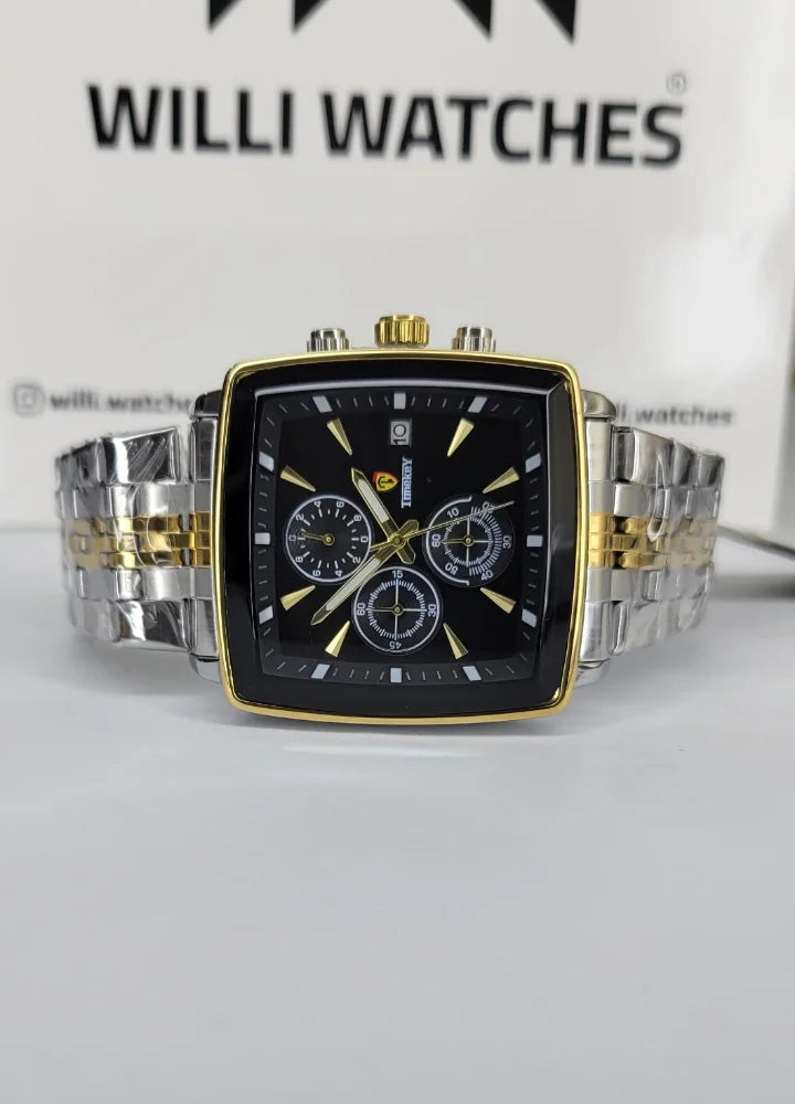 Timkey Boardroom Elite Black Dial Square Executive Men’s Watch TY-002