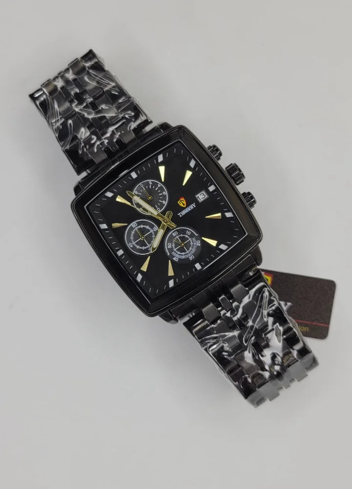Timkey Boardroom Elite All Black Square Dial Executive Men’s Watch TY-003