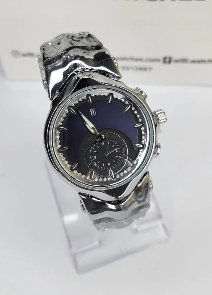 Snake Edition Silver Blue Luxury Men’s Designer Watch SK-026