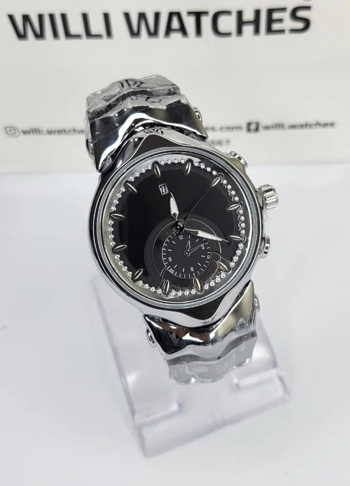 Snake Edition Silver Black Luxury Men’s Designer Watch SK-027