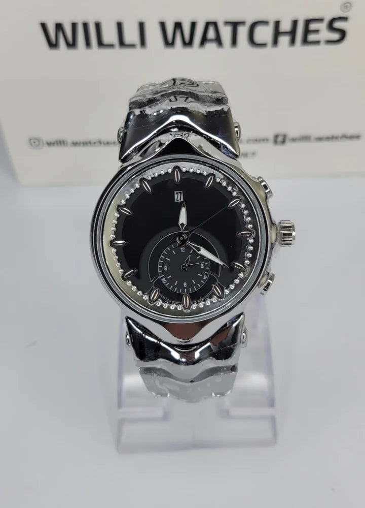 Snake Edition Silver Black Luxury Men’s Designer Watch SK-027
