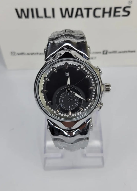 Snake Edition Silver Black Luxury Men’s Designer Watch SK-027