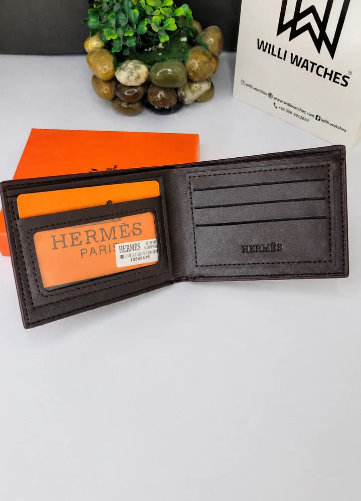 H Business Class Slim Wallet for Men Premium Leather Design WL-005