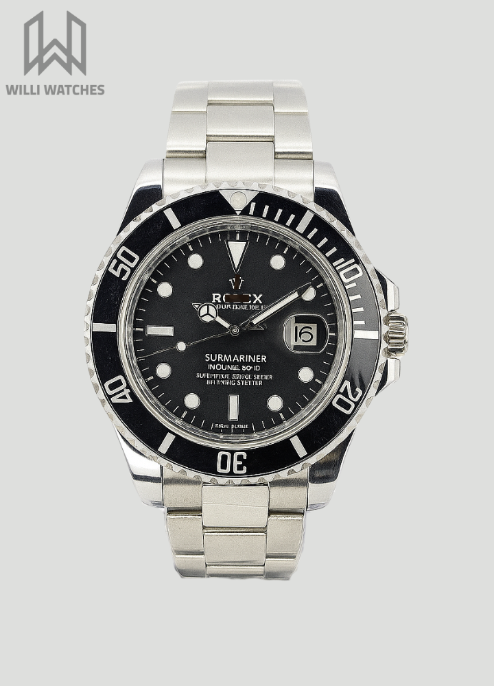 RLX Silver Rotating Bezel Watch with Date Display R-030