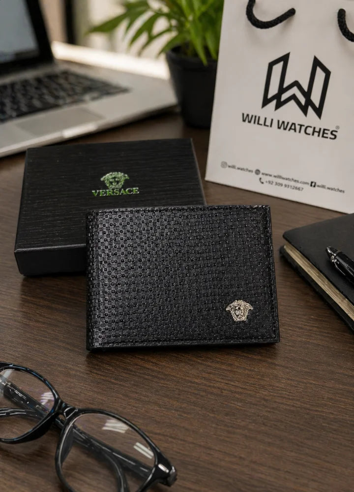 V Premium Pattern Leather Wallet for Men Smart Business Look WL-011