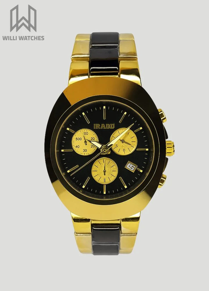 IRADO Two Tone with Black Dial Watch ID-006