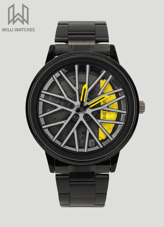 Yellow Racer Sports Watch – Rotating Motion Dial B-007