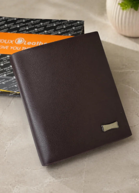 DOUX Luxury Brown Leather Wallet for Men Stylish Bifold WL-002