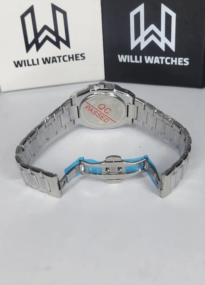 Diamond Blue Heritage Arabic Art Gray Dial Luxury Watch DI-013