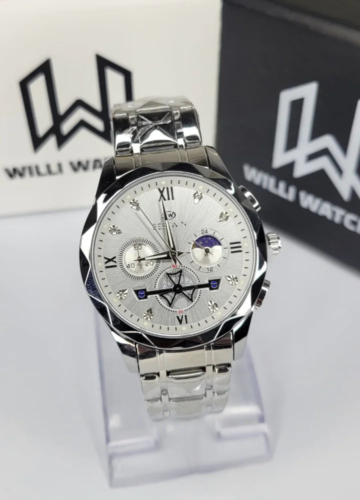 Bestwin Silver Dial Working Chronograph Men’s Watch BS-003