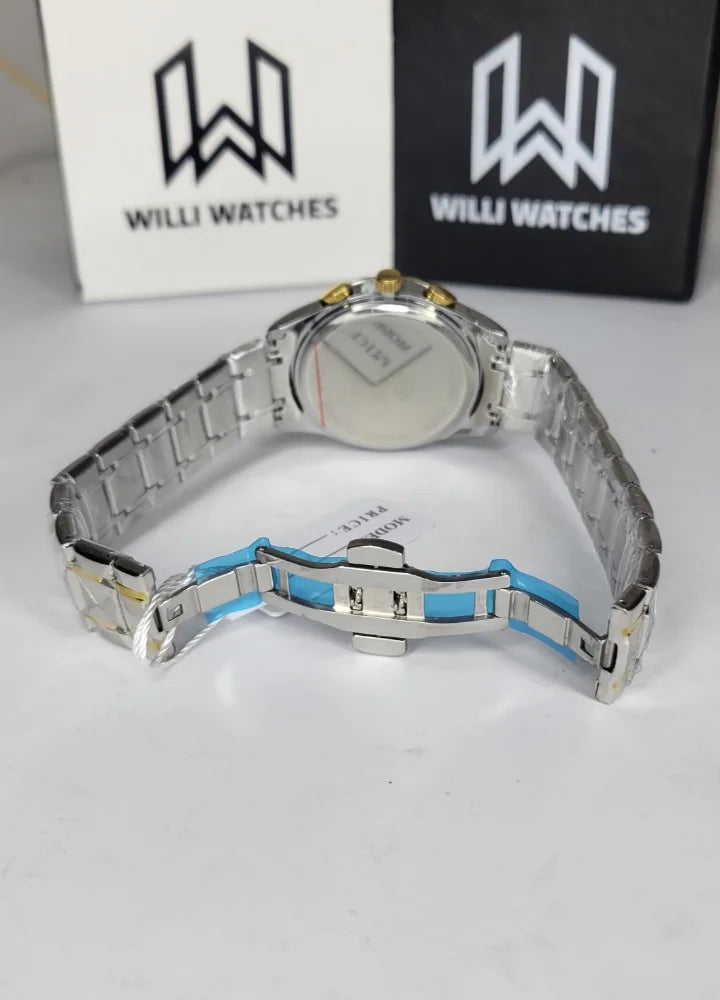 Bestwin Luxury Black Dial Two-Tone Chronograph Watch BS-006