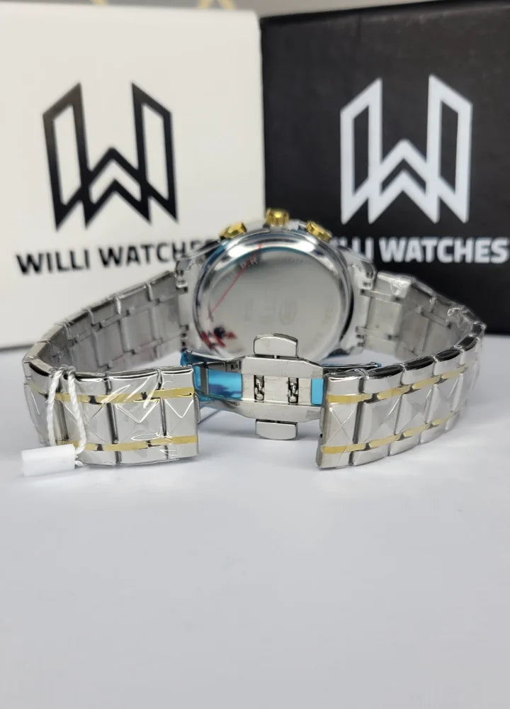 Bestwin Two-Tone Gray Dial Working Chronograph Watch BS-002