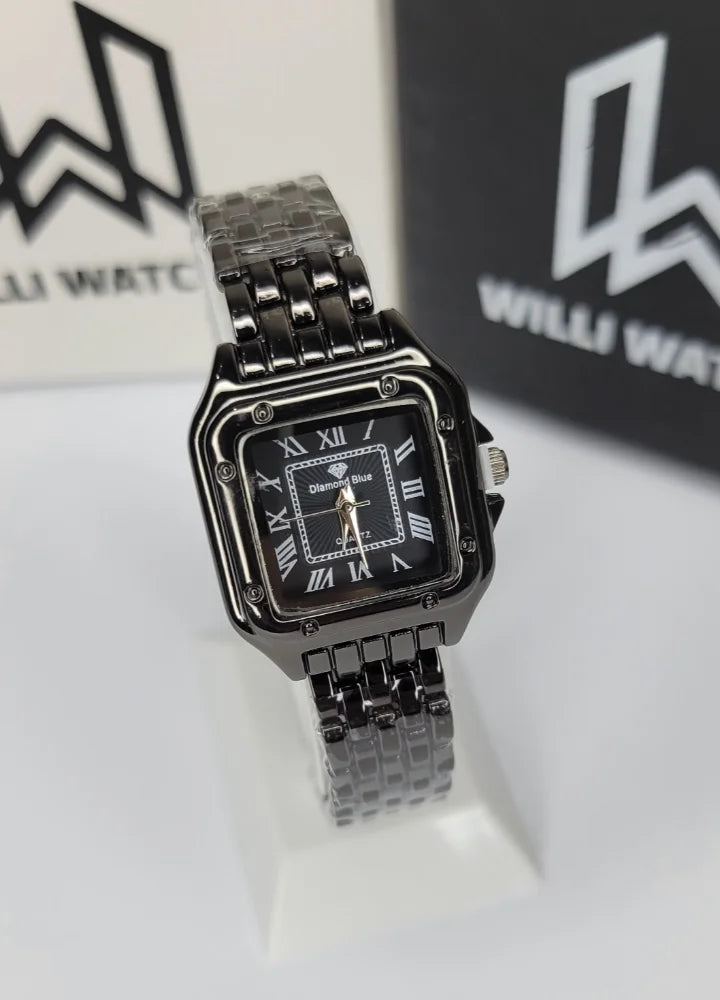 Diamond Blue Premium Black Business Watch FM-030