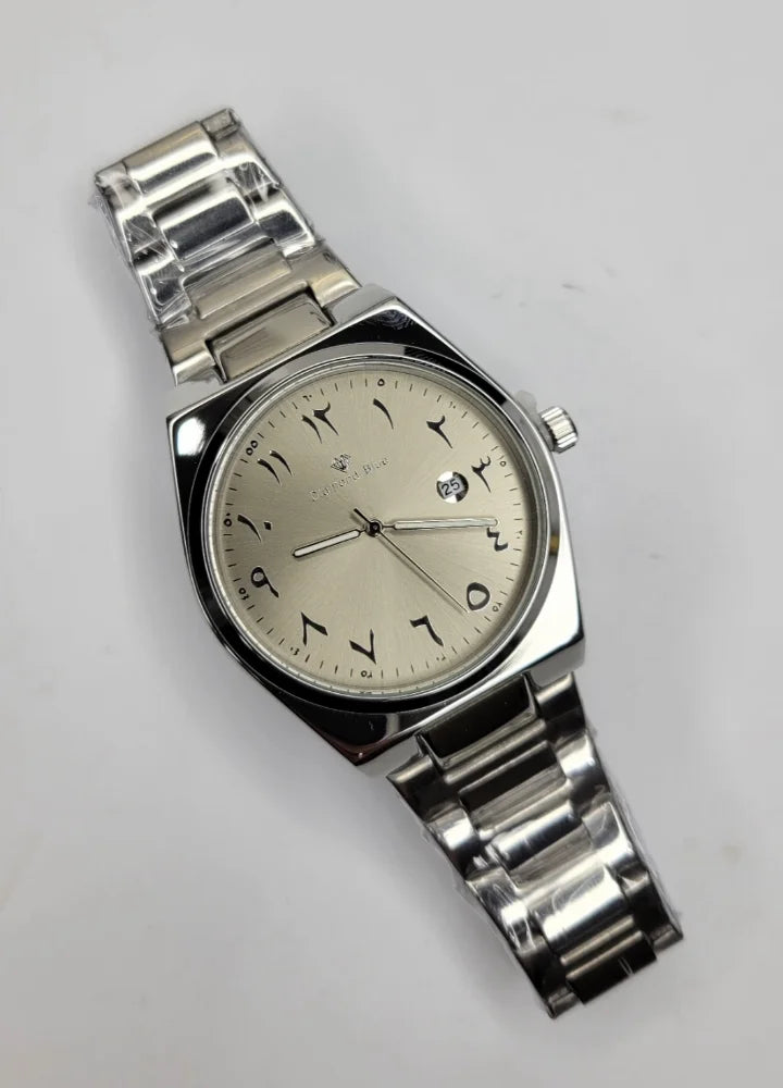 Diamond Blue Champagne Dial Silver Arabic Watch DI-011
