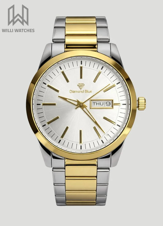 Prime Executive Touch White Dial Two-Tone Watch DI-029
