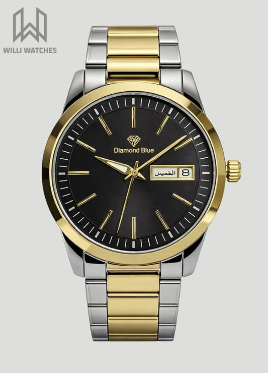 Prime Executive Touch Black Dial Two-Tone Watch DI-027