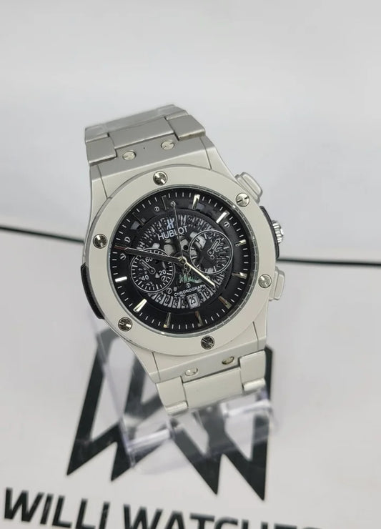 Hubl*t Spider Edition – Stainless Steel, Black Dial & Date HB-004