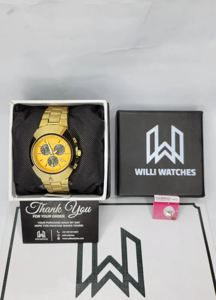 IRADO Gold Black Date Watch ID-005