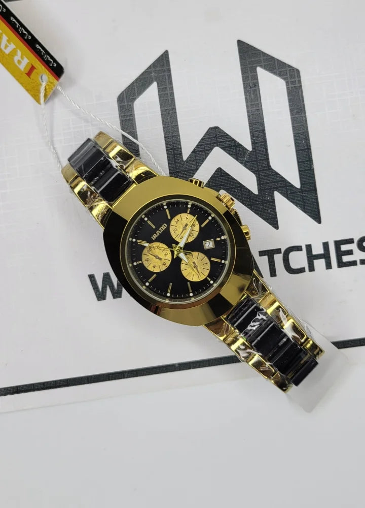 IRADO Two Tone with Black Dial Watch ID-006