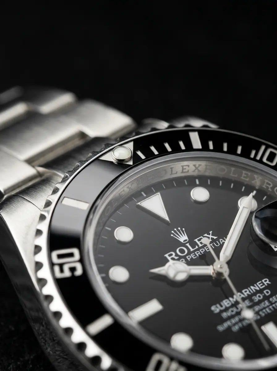 RLX Silver Rotating Bezel Watch with Date Display R-030