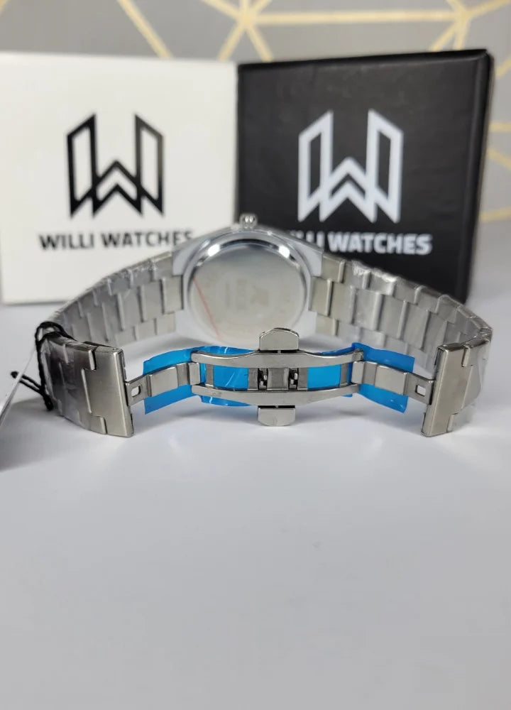 Rick Elegant Silver Quartz Men’s Watch with Date RC-001