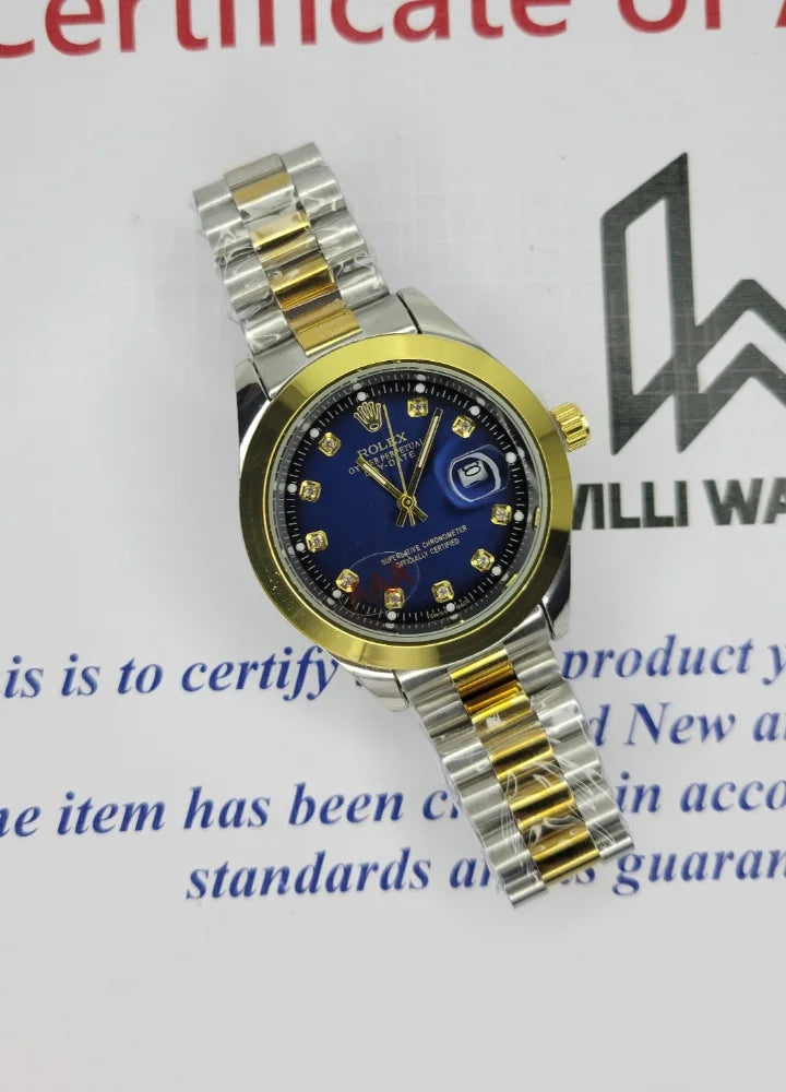 RLX Two-Tone Blue Dial with Date R-008