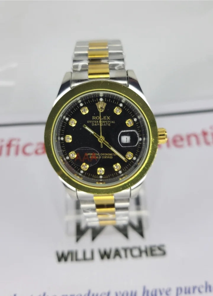RLX Two-Tone Black Dial with Date R-006