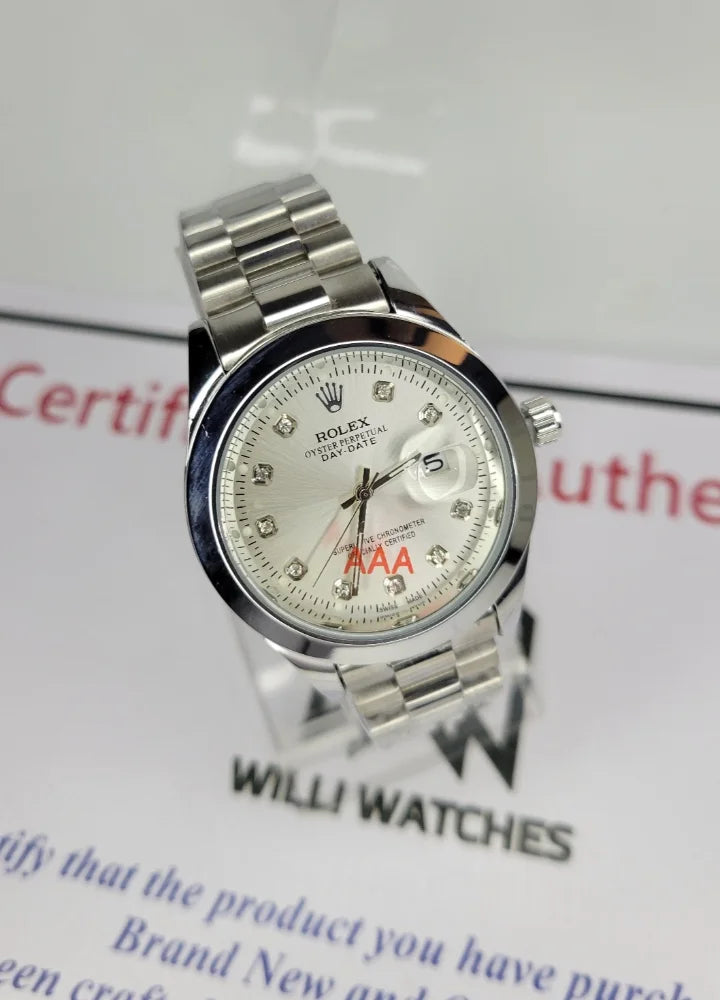 RLX Silver Men's Watch with Date R-010