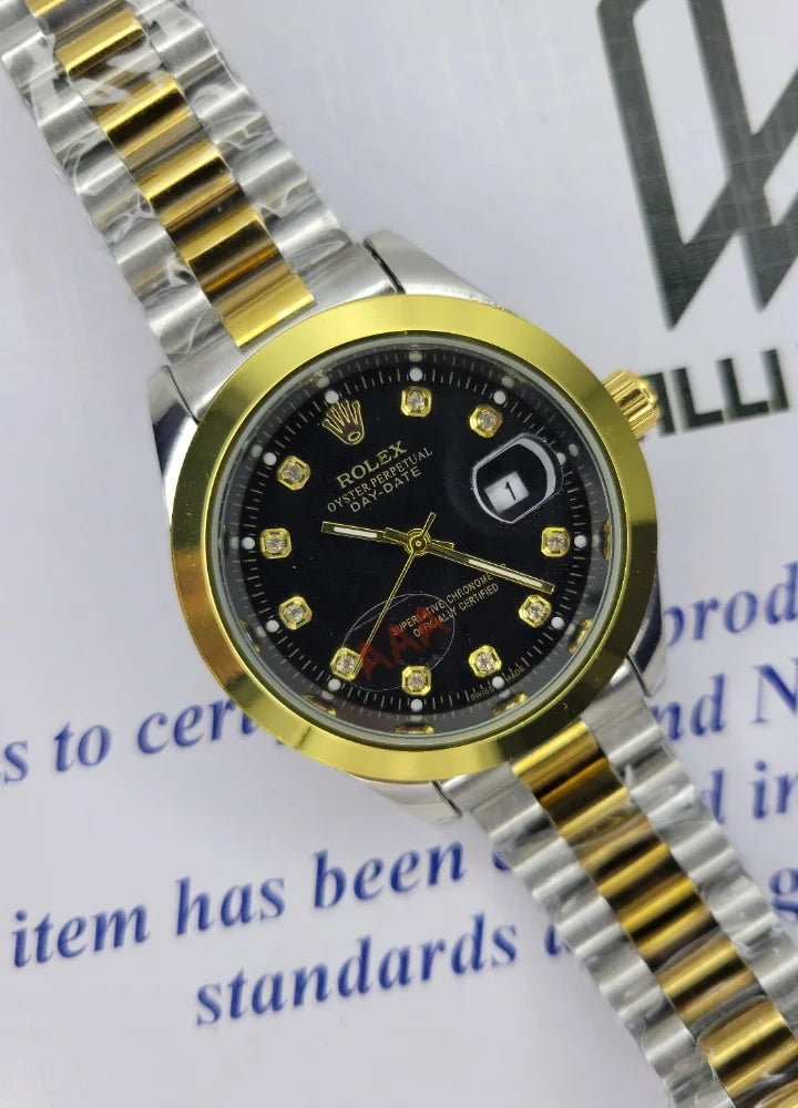 RLX Two-Tone Black Dial with Date R-006