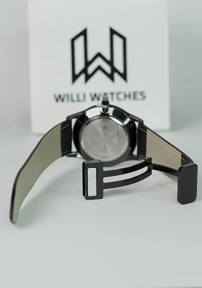 TOMI Executive Black Edition – Magnet Lock Business Timepiece TM-014